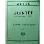 Weber - Quintet in B♭ major, Op. 34
 for Clarinet in B♭ & String Quartet