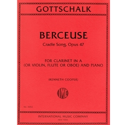 Gottschalk - Berceuse (Cradle Song), Opus 47 for Clarinet, Flute, Oboe, Violin and Piano