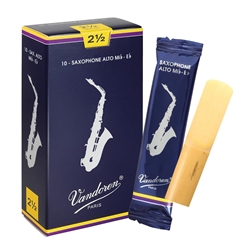 SR2125 Vandoren Traditional Reeds - Alto Saxophone - size 2.5 - box of 10